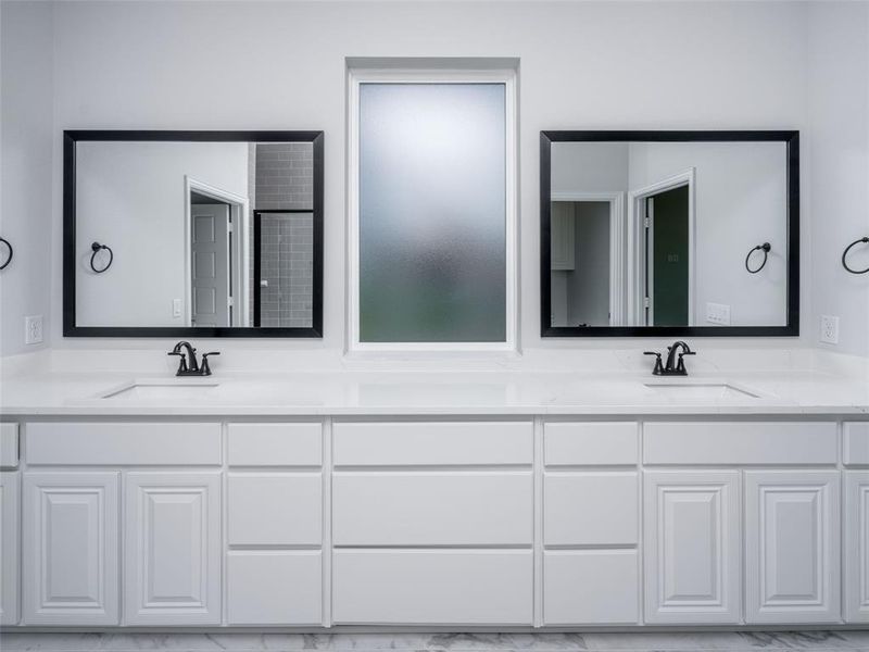 Bathroom with double vanity