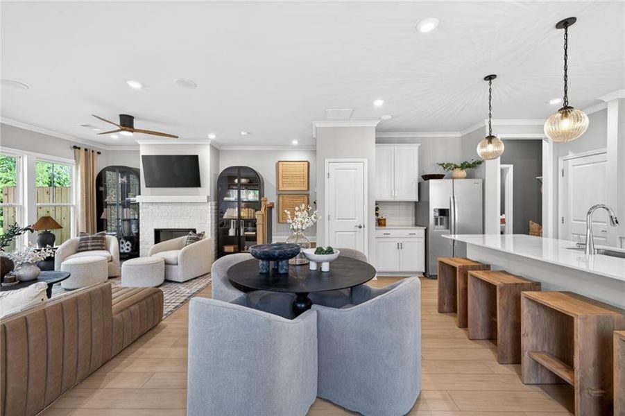 Furnished interior view inside a new home in Ansley Towns, Cumming (Image 12).