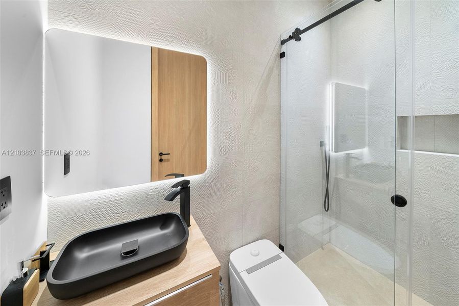 Furnished interior view inside a new home in , Miami (Image 36).