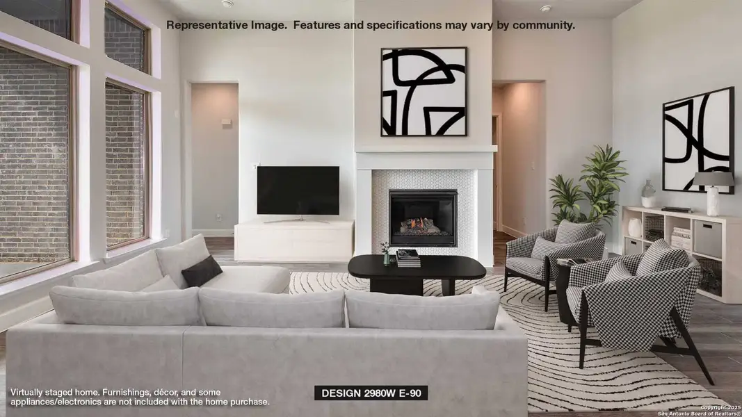 Furnished interior view inside a new home in Kallison Ranch 60', San Antonio (Image 7).