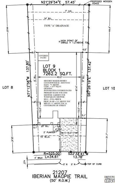 2D floor plan layout of this home in Sorella 50s, Tomball, TX (Image 2).