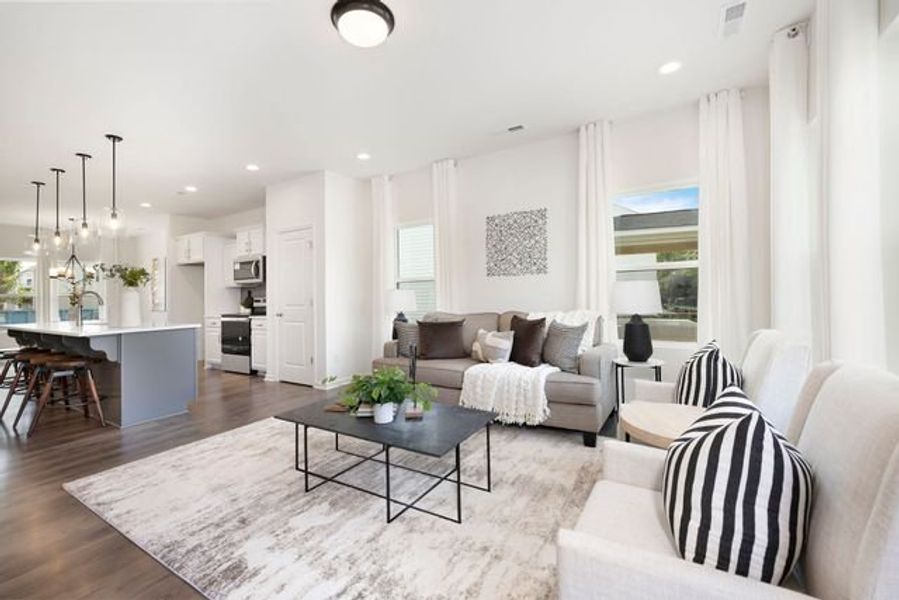 Representative furnished interior of a home built from the Preston by True Homes in Edgewater - The Cottages, Lancaster (Image 11).