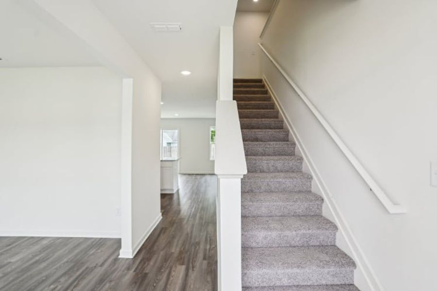 A staircase in a house.