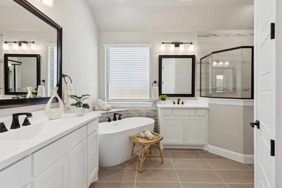 Furnished interior view inside a new home in Oaks of North Grove, Waxahachie (Image 11).