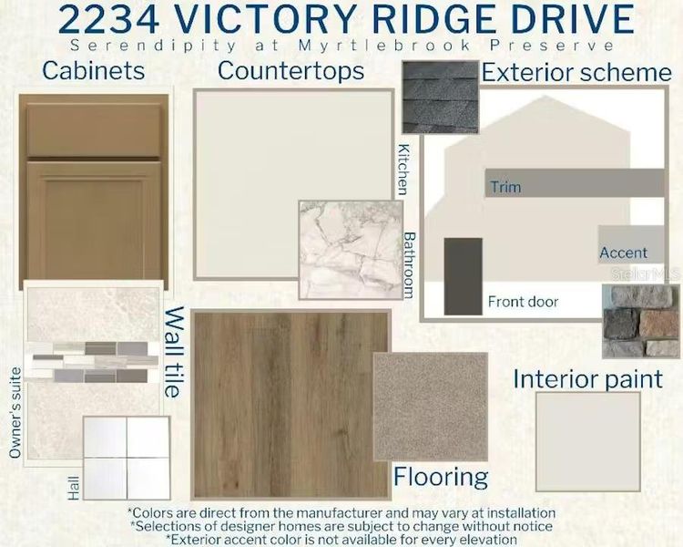 Sample of building materials used in homes in Myrtlebrook Preserve, Lakeland (Image 4).
