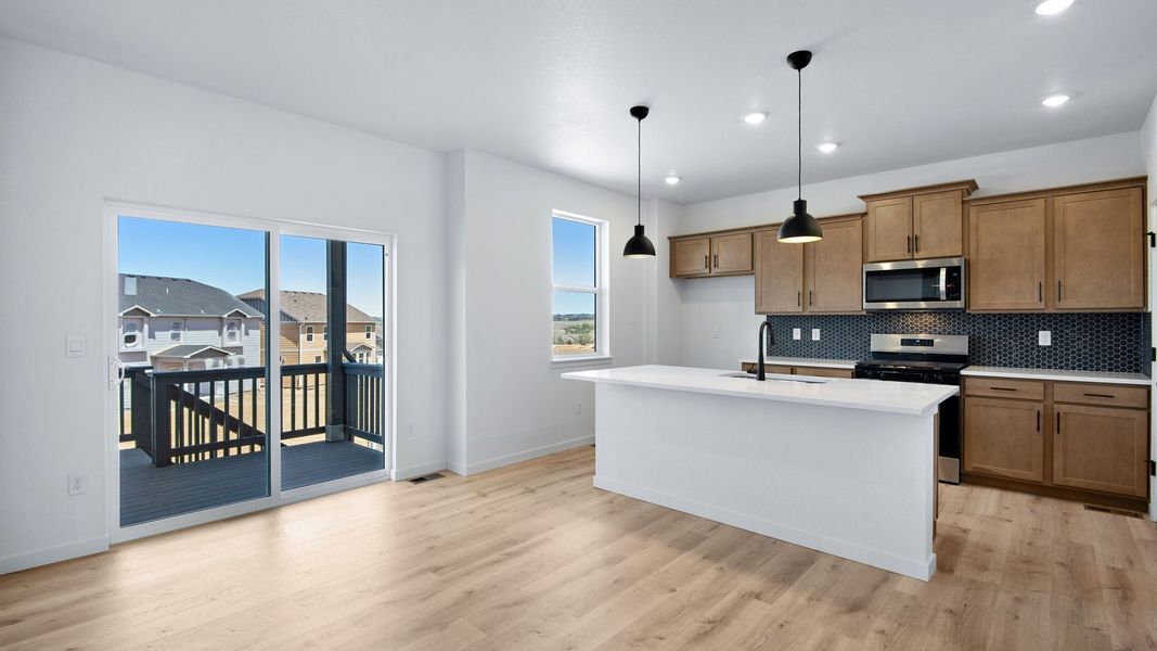 Furnished interior view inside a new home in Trails at Crowfoot, Parker (Image 13). Furnished interior view inside a new home in Trails at Crowfoot, Parker (Image 13).