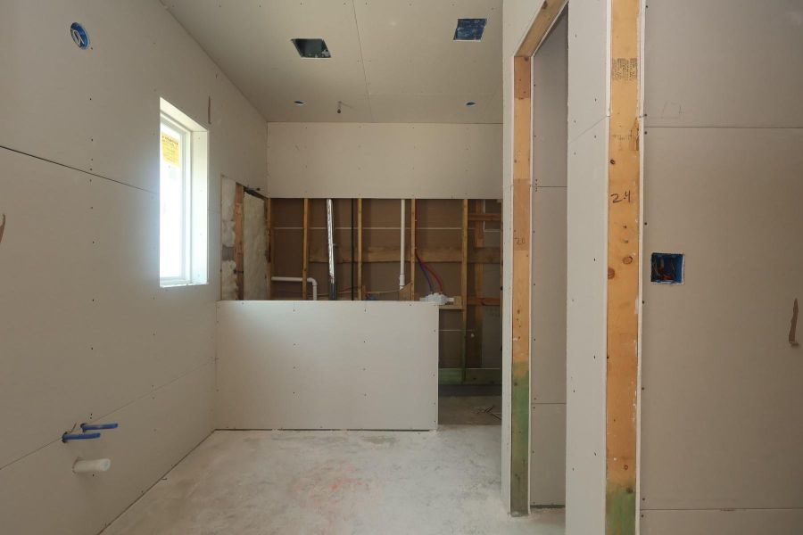 In-progress construction of a new home in The Highlands - Grove Collection, Porter, TX (Image 18).