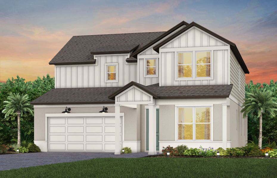 Representative exterior photo of a completed home built from the Umbria by Pulte Homes in Spencer Glen, Riverview, FL (Image 6).