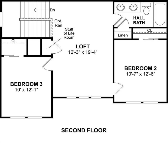 2D floor plan layout of this home in Gateway Parks, Forney, TX (Image 3).