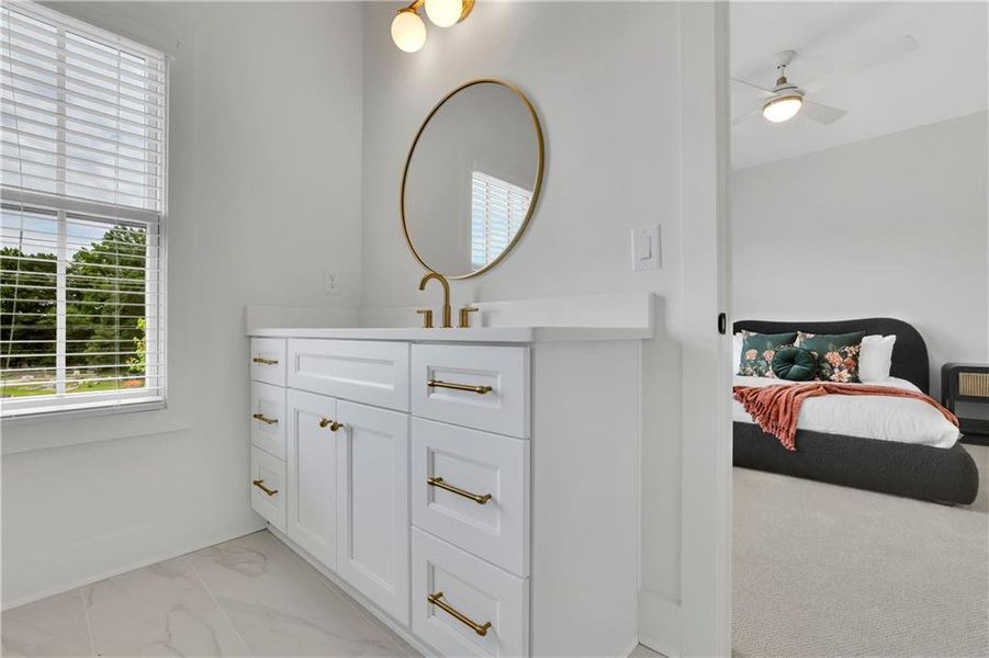 Furnished interior view inside a new home in Skyview On Broad, Sugar Hill (Image 38).