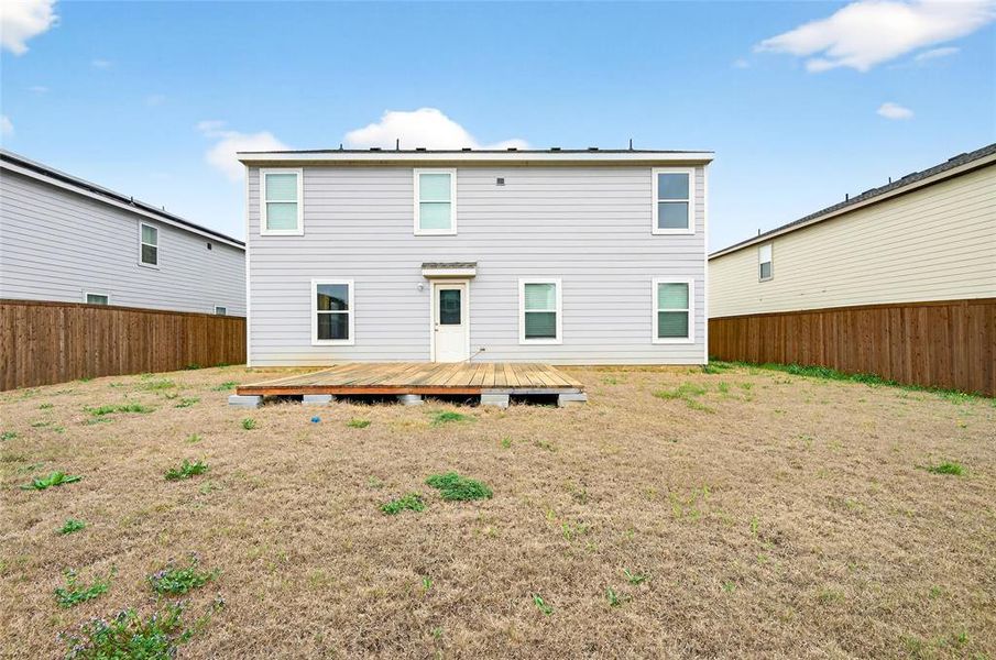 Exterior details and patio area of a home in Villages of Mayfield, Cleburne (Image 21).