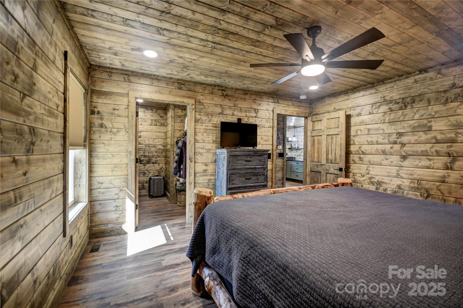 Main Level Bedroom has a walk-in closet