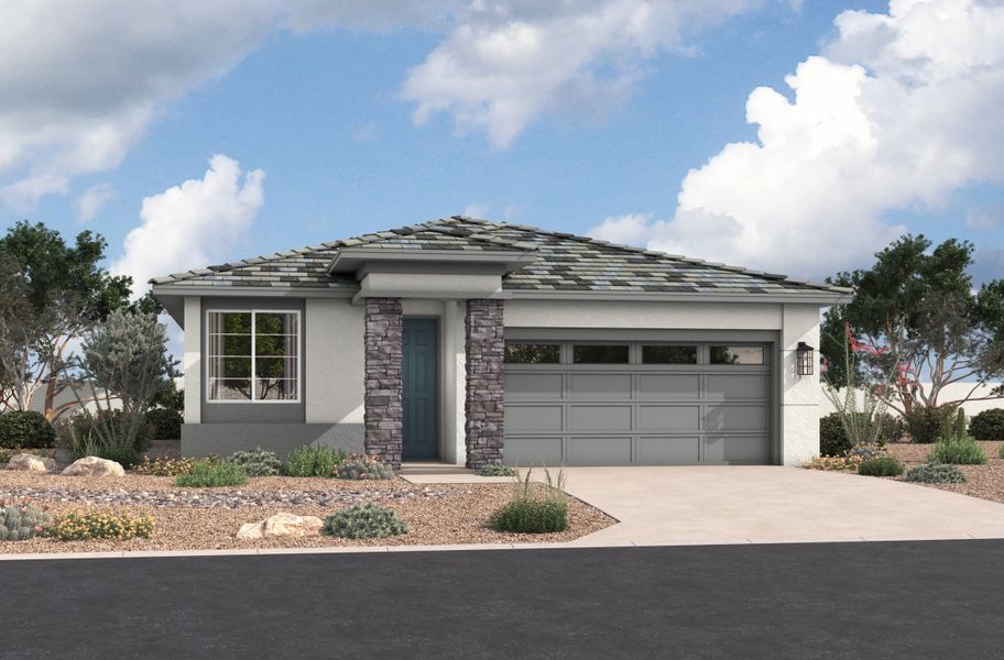 Representative exterior photo of a completed home built from the Chatsworth by Beazer Homes in Acacia Foothills at Estrella: Acacia Foothills II, Goodyear, AZ (Image 8).