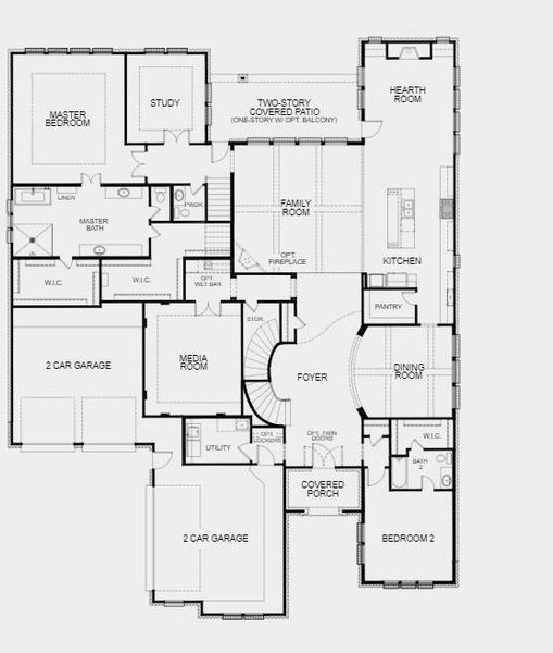 Structural options added include: Double entry doors.