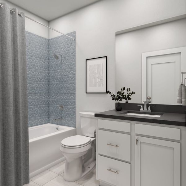 Representative furnished interior of a home built from the Downy by Tri Pointe Homes in Pecan Ridge, Fulshear (Image 10). Representative furnished interior of a home built from the Downy by Tri Pointe Homes in Pecan Ridge, Fulshear (Image 10).