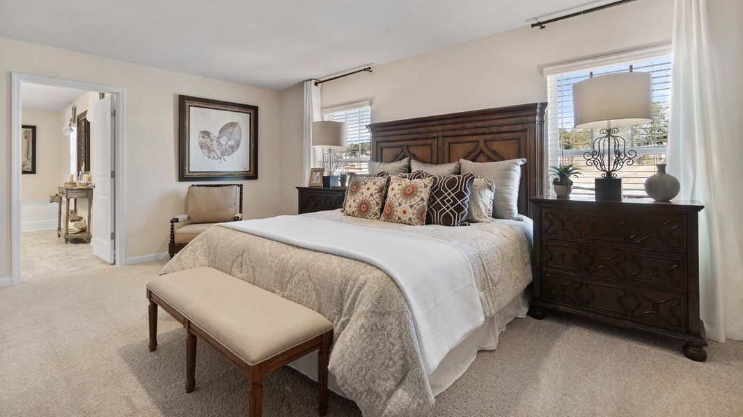 Representative furnished interior of a home built from the GALEN by D.R. Horton in Hamptons at Riverwood South, Dallas (Image 15).