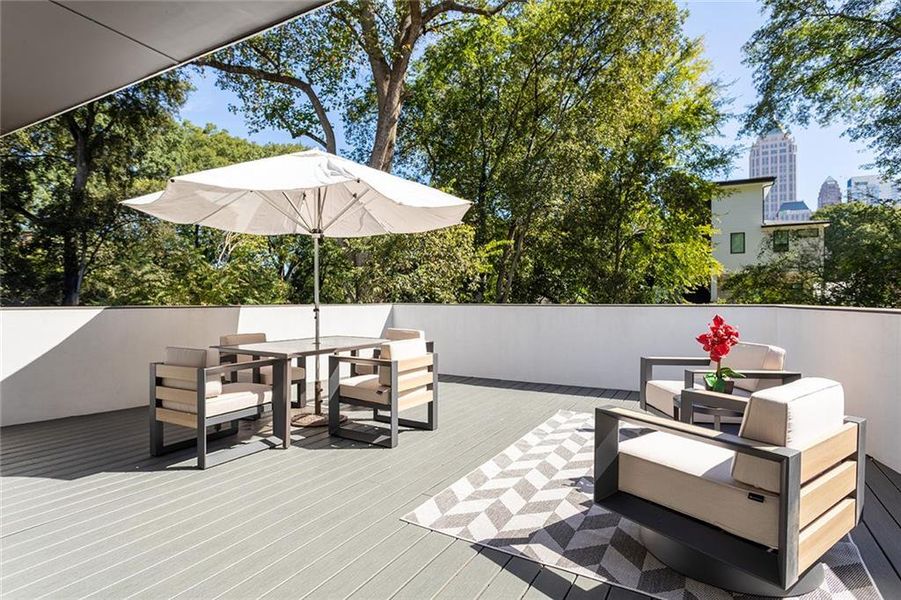 Exterior details and patio area of a home in , Atlanta (Image 3).