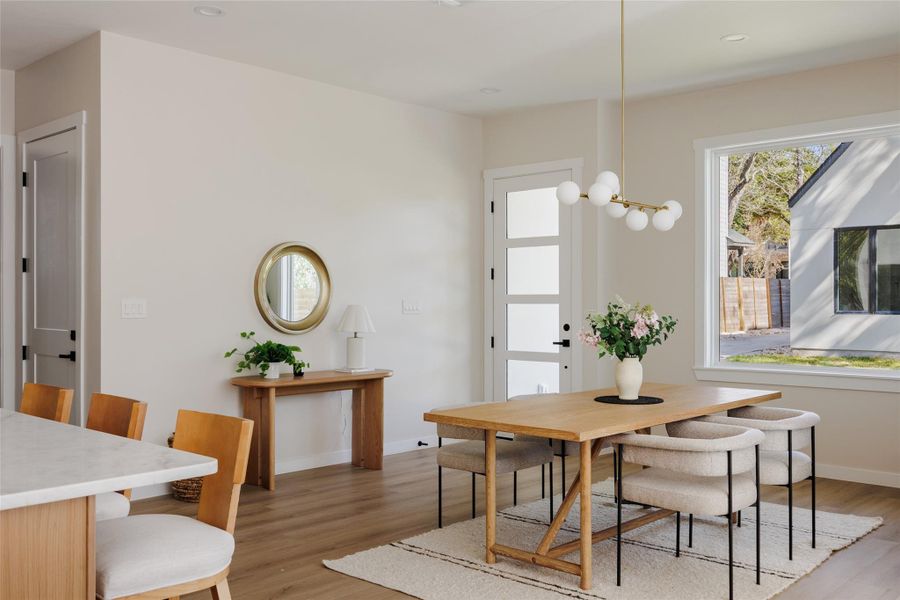 Entry and dining Entry and dining