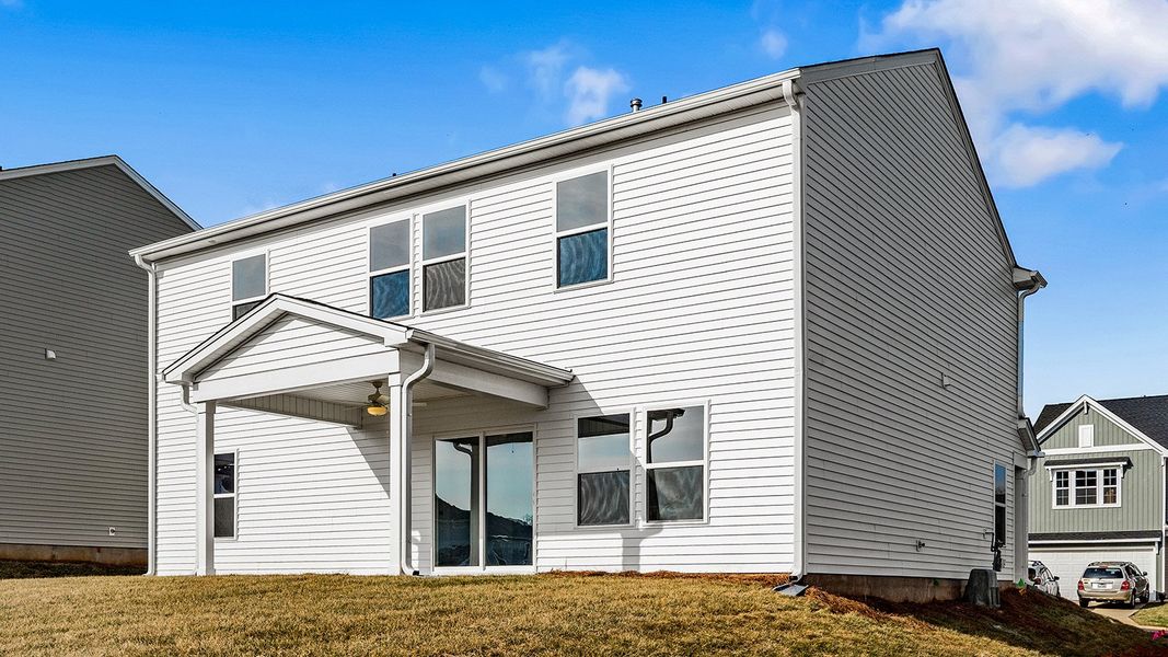 Exterior details and patio area of a home in Hanes Lake, Winston-Salem (Image 4). Exterior details and patio area of a home in Hanes Lake, Winston-Salem (Image 4).
