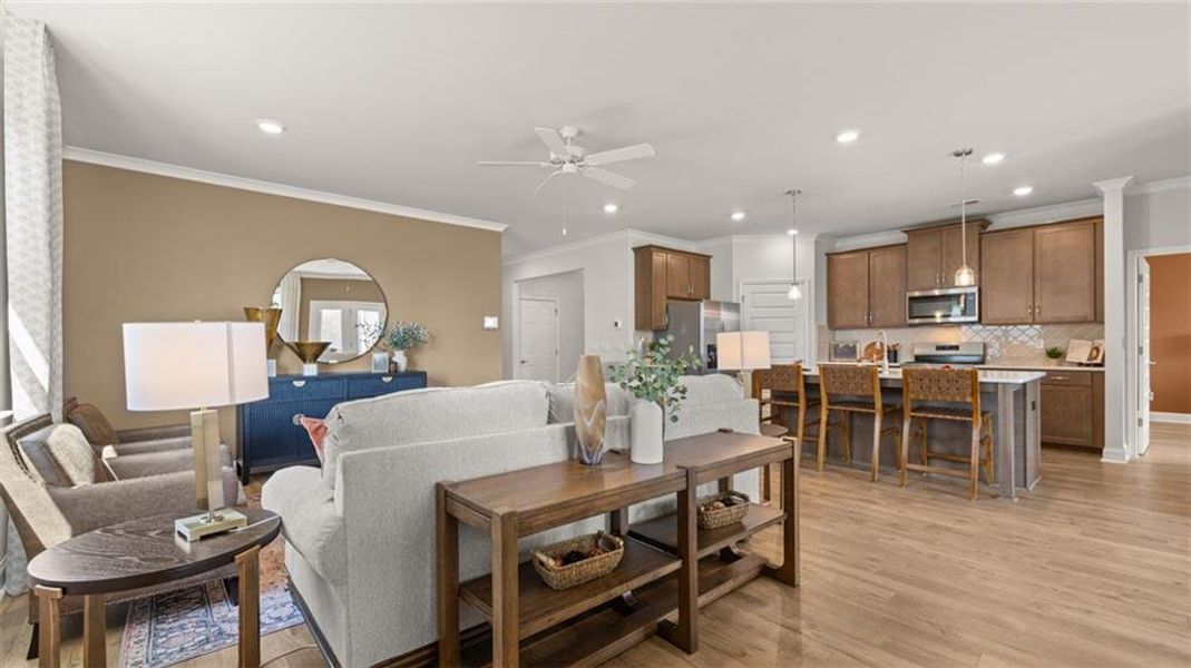 Furnished interior view inside a new home in Oak Ridge Meadows, Locust Grove (Image 13).