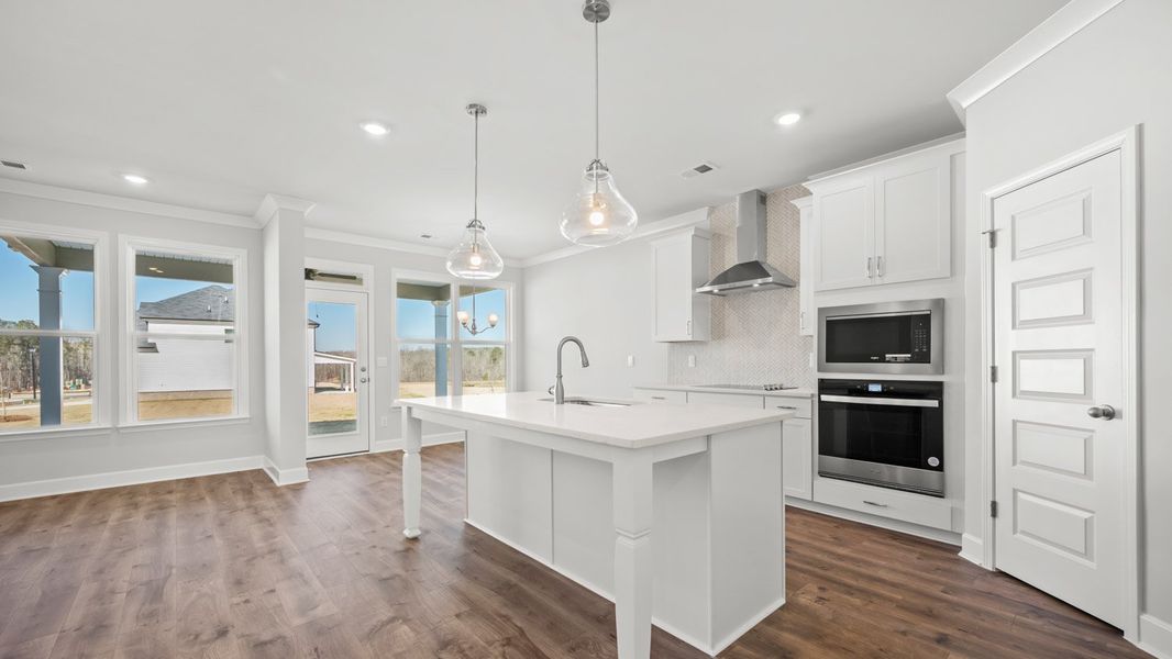 Representative furnished interior of a home built from the Fleetwood by D.R. Horton in Evergreen Crossing, Locust Grove (Image 6).