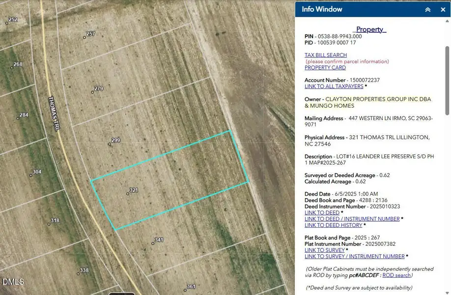 Screenshot of gis for LLP16