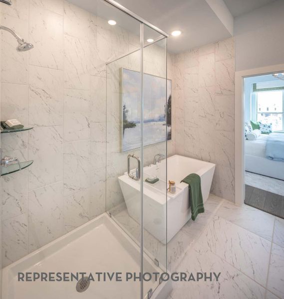 Furnished interior view inside a new home in Bridgeland Central, Cypress (Image 21).