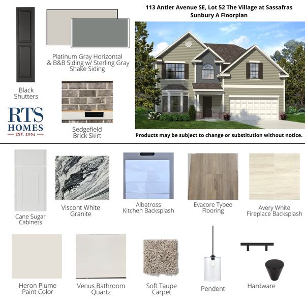 2D floor plan layout of this home in The Village at Sassafras, Allenhurst, GA (Image 4).