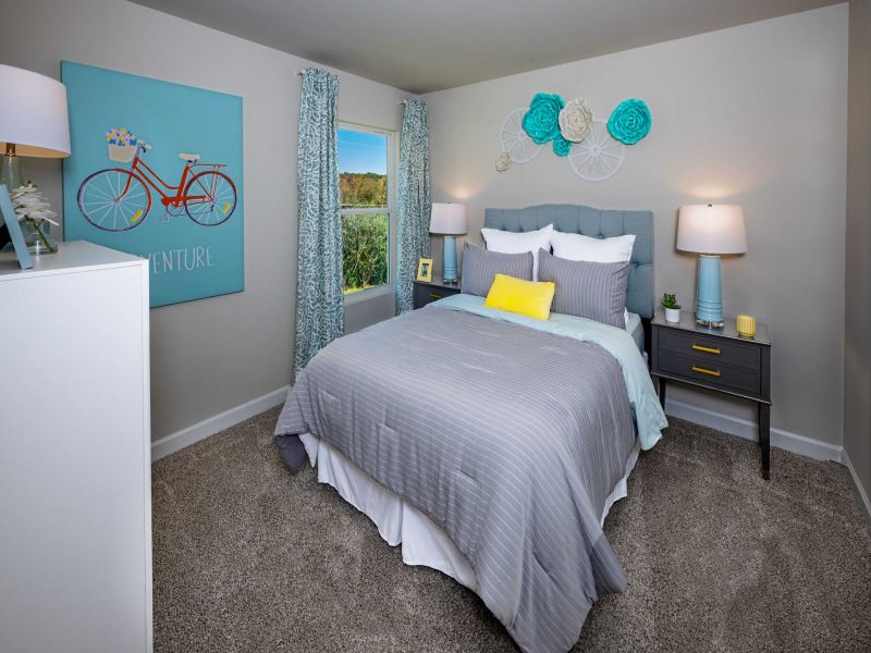 Secondary bedroom in the Dakota floorplan at a Meritage Homes community in Spartanburg, SC.