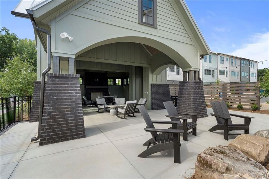 Exterior details and patio area of a home in , Alpharetta (Image 19).