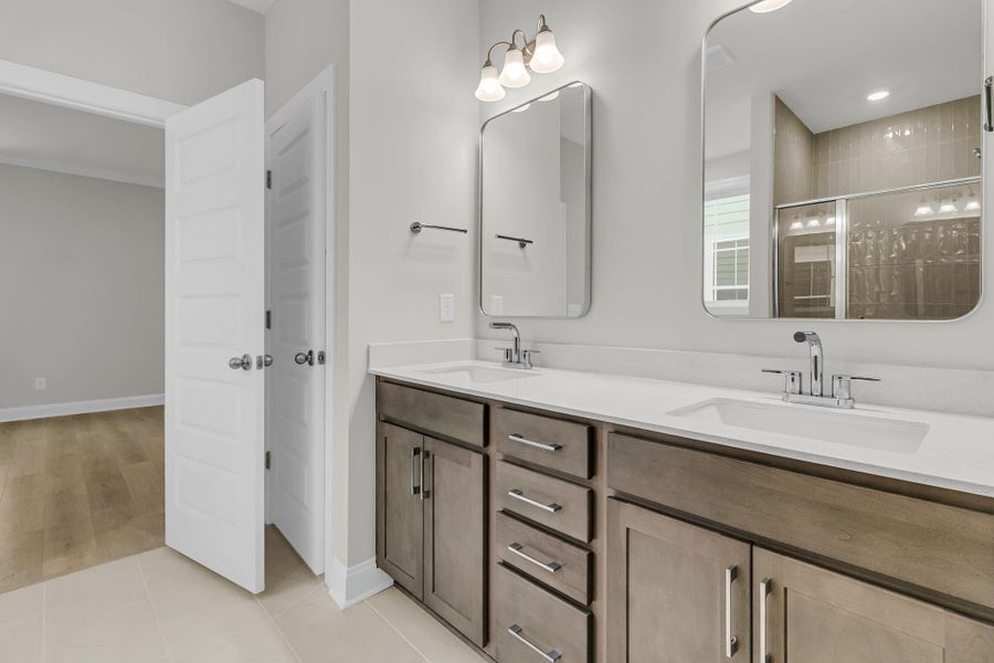 Furnished interior view inside a new home in Tidewater at Lakes of Cane Bay, Summerville (Image 14).