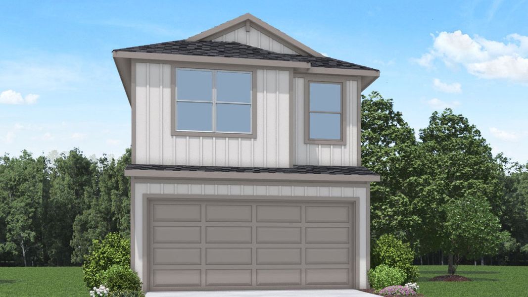 Representative exterior photo of a completed home built from the 1293 by D.R. Horton in Bridges on Lake Houston Villas, Humble, TX (Image 4). Representative exterior photo of a completed home built from the 1293 by D.R. Horton in Bridges on Lake Houston Villas, Humble, TX (Image 4).