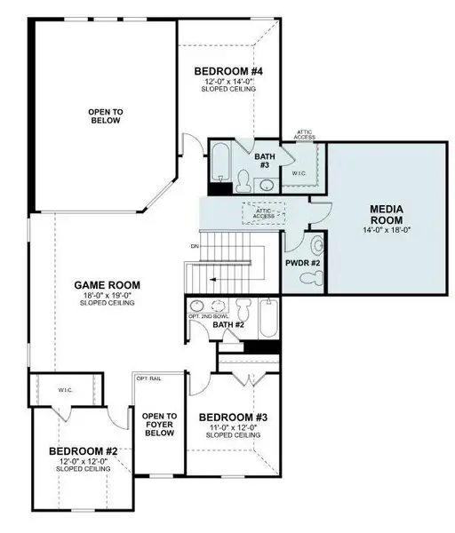 2D floor plan layout of this home in Barksdale, Leander, TX (Image 3). 2D floor plan layout of this home in Barksdale, Leander, TX (Image 3).