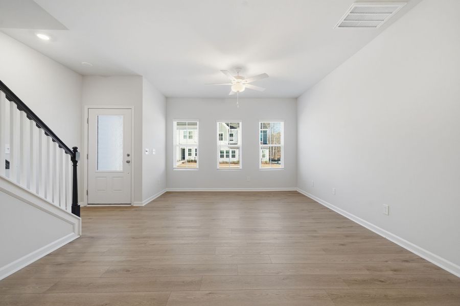 Spacious, unfurnished interior of a new home in Lakeview Village, Charlotte (Image 17). Spacious, unfurnished interior of a new home in Lakeview Village, Charlotte (Image 17).