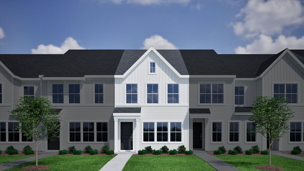 Representative exterior photo of a completed home built from the Clover - Genesis Value Collection by Mungo Homes in Renaissance at White Oak, Garner, NC (Image 15).