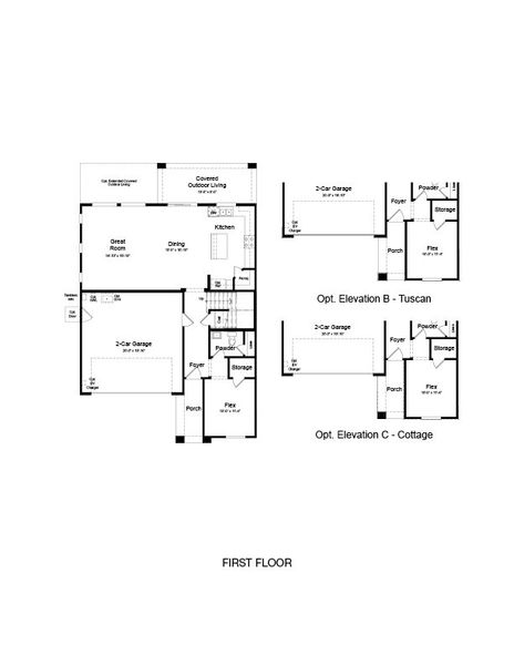2D floor plan layout of this home in Parkside, Avondale, AZ (Image 2). 2D floor plan layout of this home in Parkside, Avondale, AZ (Image 2).