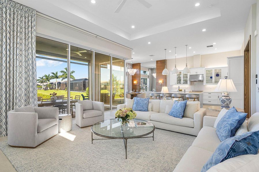 Furnished interior view inside a new home in , Boynton Beach (Image 7).