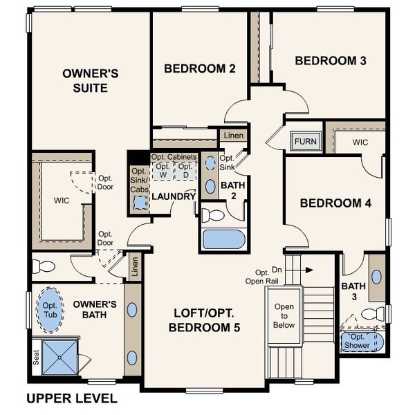 2D floor plan layout of this home in Trails at Smoky Hill | The Preserve, Parker, CO (Image 6).