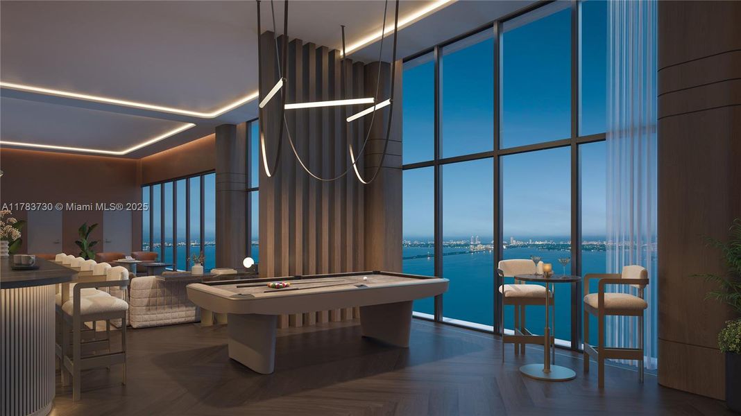 Furnished interior view inside a new home in , Miami (Image 10).