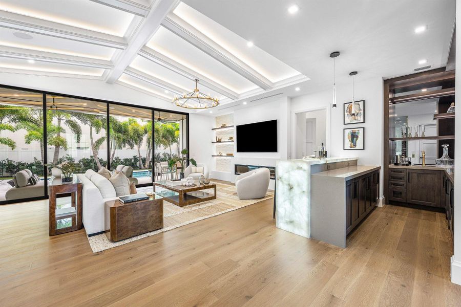 Furnished interior view inside a new home in , Boca Raton (Image 72).