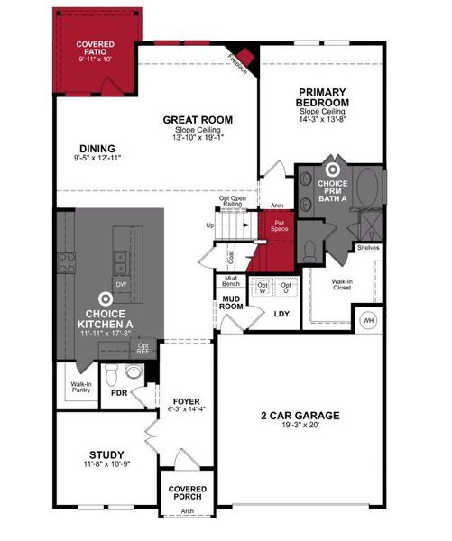 2D floor plan layout of this home in Verandah, Royse City, TX (Image 5).