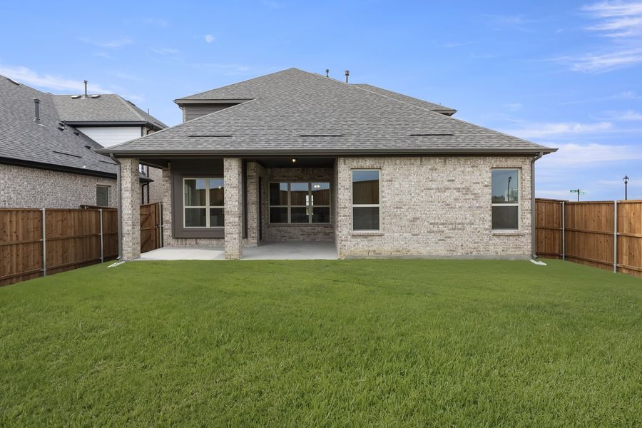 Exterior details and patio area of a home in Brookshire at Legacy Hills, Celina (Image 4). Exterior details and patio area of a home in Brookshire at Legacy Hills, Celina (Image 4).