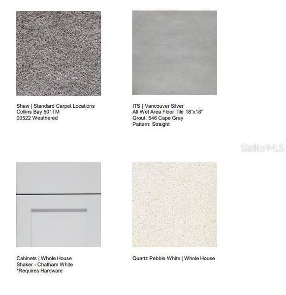 13634 Tropical Breeze Way design selections! This home is currently under construction and selections are subject to change.