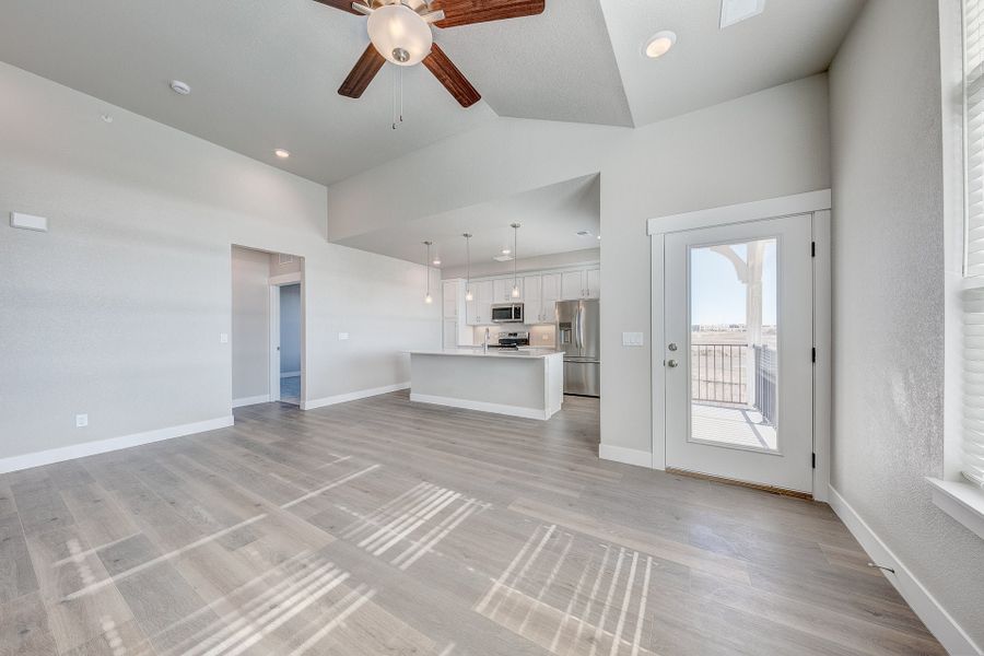Representative unfurnished interior of a home built from the The Columbia by Landmark Homes in Highlands at Fox Hill, Longmont (Image 19). Representative unfurnished interior of a home built from the The Columbia by Landmark Homes in Highlands at Fox Hill, Longmont (Image 19).