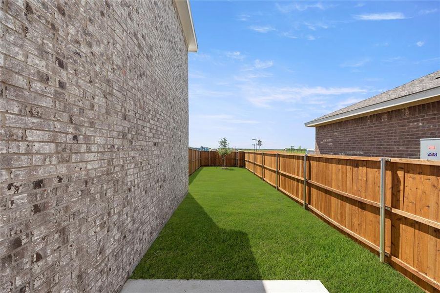 Exterior details and patio area of a home in Brookshire at Legacy Hills, Celina (Image 3). Exterior details and patio area of a home in Brookshire at Legacy Hills, Celina (Image 3).