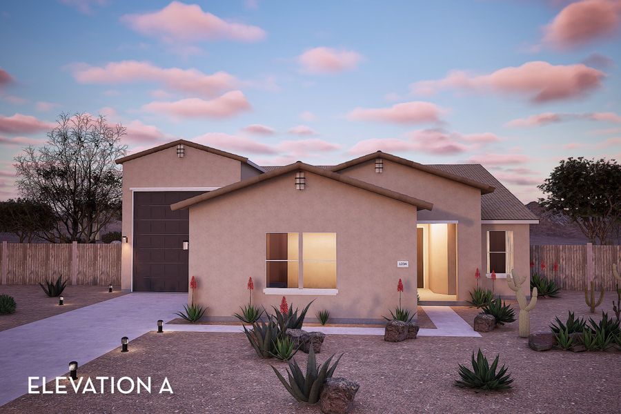 Representative exterior photo of a completed home built from the Bisbee by CastleRock Communities in Hayden Estates, Buckeye, AZ (Image 1). Representative exterior photo of a completed home built from the Bisbee by CastleRock Communities in Hayden Estates, Buckeye, AZ (Image 1).