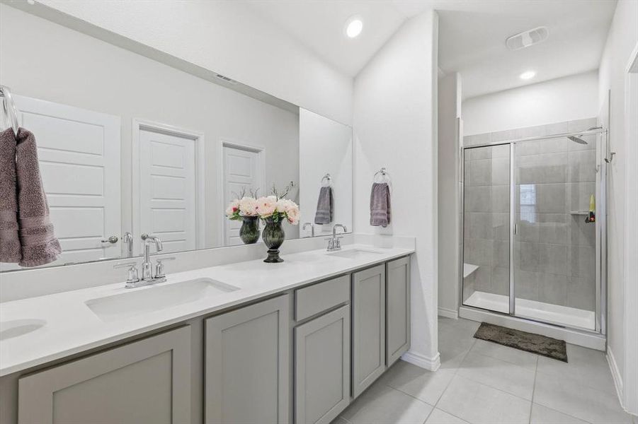 Furnished interior view inside a new home in , Aubrey (Image 24).