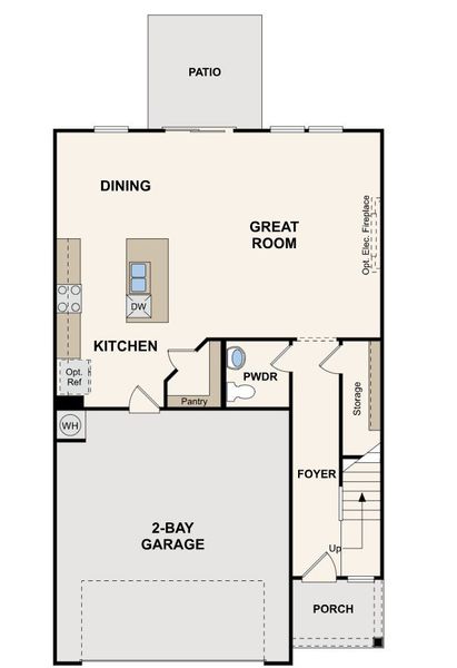 2D floor plan layout for the Mitchell by Century Communities in Belleview Manor, Fairburn, GA (Image 1). 2D floor plan layout for the Mitchell by Century Communities in Belleview Manor, Fairburn, GA (Image 1).