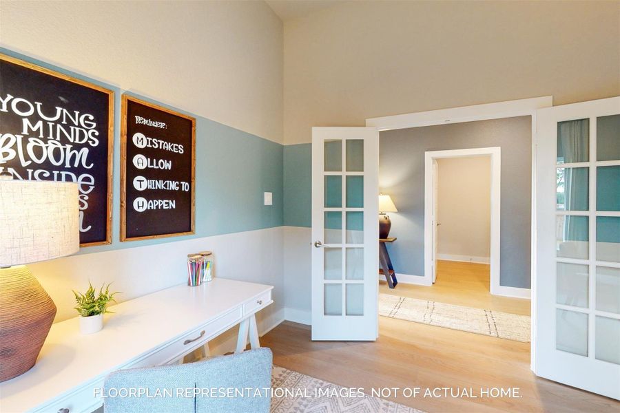 Furnished interior view inside a new home in Lone Star Landing, Montgomery (Image 9).