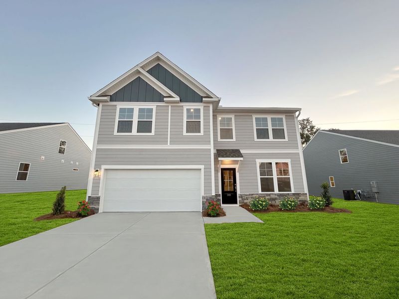 Representative exterior photo of a completed home built from the The Kershaw by Stanley Martin Homes in Riverside Ridge, Lawrenceville, GA (Image 111).